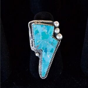 Artisan Turquoise and Silver Ring